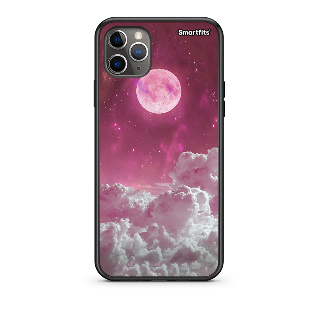iPhone 11 Pro Max Pink Moon Θήκη από τη Smartfits με σχέδιο στο πίσω μέρος και μαύρο περίβλημα | Smartphone case with colorful back and black bezels by Smartfits