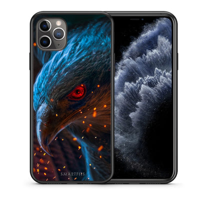 Θήκη iPhone 11 Pro Max Eagle PopArt από τη Smartfits με σχέδιο στο πίσω μέρος και μαύρο περίβλημα | iPhone 11 Pro Max Eagle PopArt case with colorful back and black bezels
