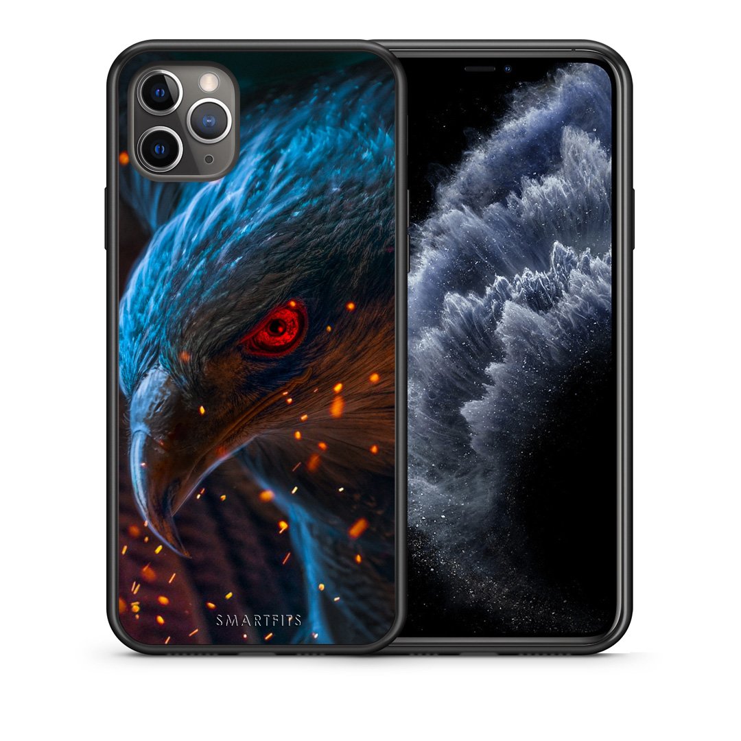 Θήκη iPhone 11 Pro Max Eagle PopArt από τη Smartfits με σχέδιο στο πίσω μέρος και μαύρο περίβλημα | iPhone 11 Pro Max Eagle PopArt case with colorful back and black bezels