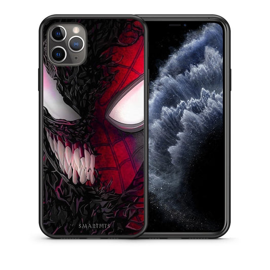 Θήκη iPhone 11 Pro SpiderVenom PopArt από τη Smartfits με σχέδιο στο πίσω μέρος και μαύρο περίβλημα | iPhone 11 Pro SpiderVenom PopArt case with colorful back and black bezels