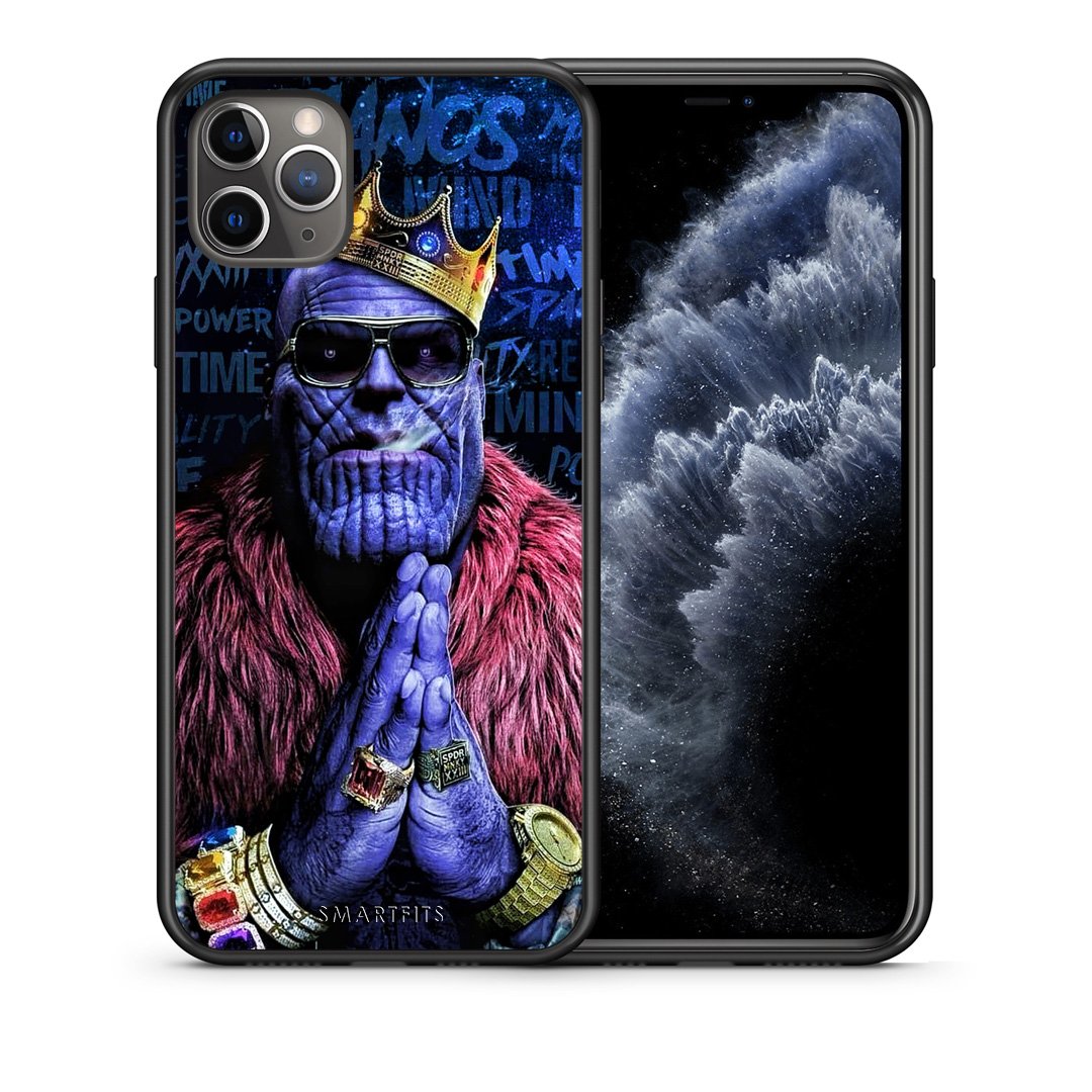 Θήκη iPhone 11 Pro Max Thanos PopArt από τη Smartfits με σχέδιο στο πίσω μέρος και μαύρο περίβλημα | iPhone 11 Pro Max Thanos PopArt case with colorful back and black bezels