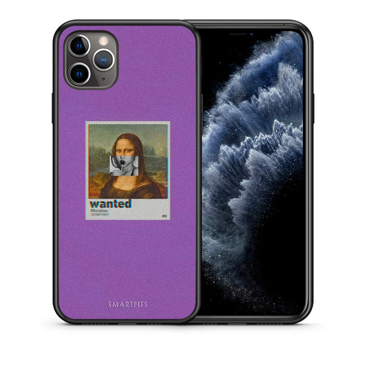 Θήκη iPhone 11 Pro Max Monalisa Popart από τη Smartfits με σχέδιο στο πίσω μέρος και μαύρο περίβλημα | iPhone 11 Pro Max Monalisa Popart case with colorful back and black bezels