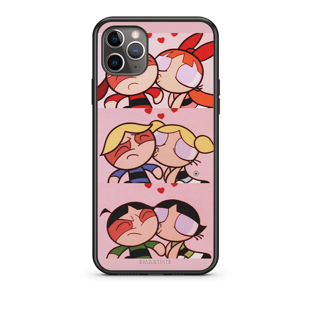 iPhone 11 Pro Max Puff Love Θήκη Αγίου Βαλεντίνου από τη Smartfits με σχέδιο στο πίσω μέρος και μαύρο περίβλημα | Smartphone case with colorful back and black bezels by Smartfits