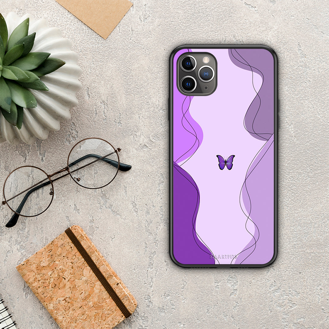 Purple Mariposa - iPhone 11 Pro Max θήκη