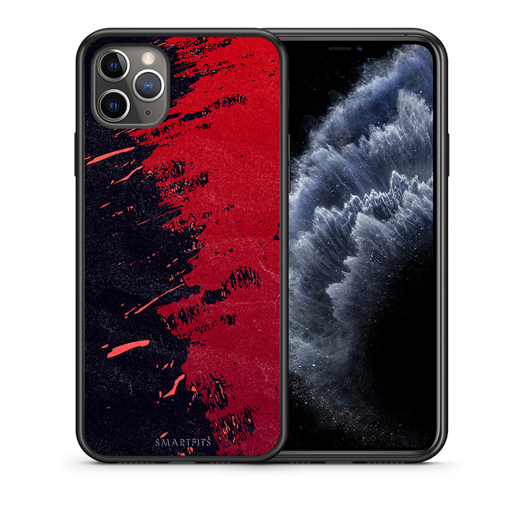 Θήκη Αγίου Βαλεντίνου iPhone 11 Pro Red Paint από τη Smartfits με σχέδιο στο πίσω μέρος και μαύρο περίβλημα | iPhone 11 Pro Red Paint case with colorful back and black bezels