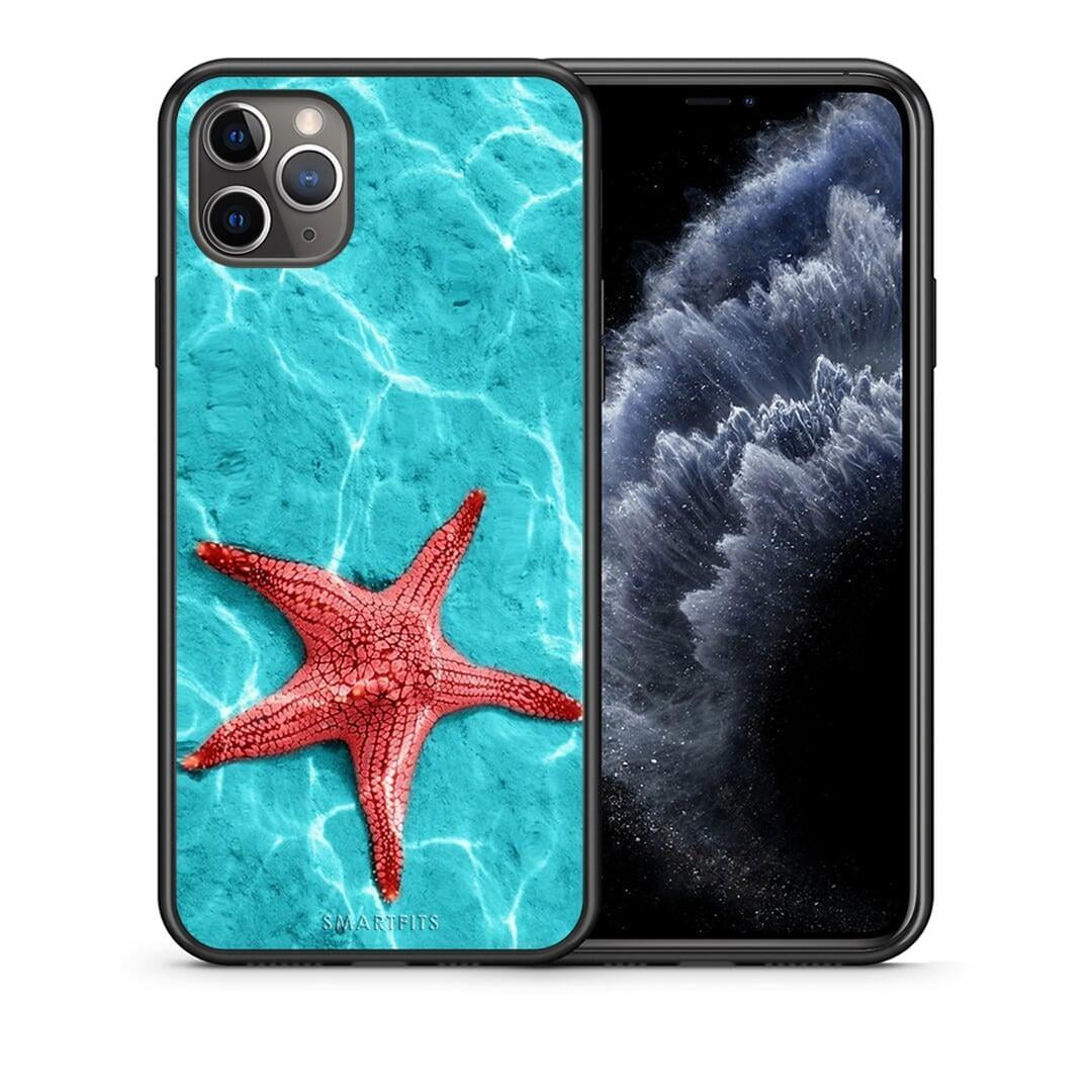 Θήκη iPhone 11 Pro Red Starfish από τη Smartfits με σχέδιο στο πίσω μέρος και μαύρο περίβλημα | iPhone 11 Pro Red Starfish case with colorful back and black bezels