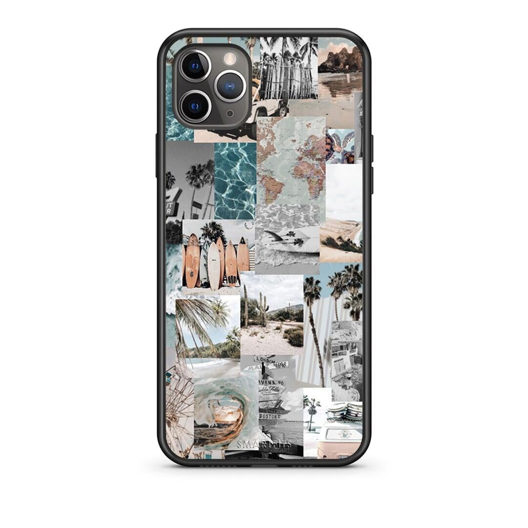 iPhone 11 Pro Retro Beach Life Θήκη από τη Smartfits με σχέδιο στο πίσω μέρος και μαύρο περίβλημα | Smartphone case with colorful back and black bezels by Smartfits