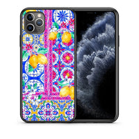 Thumbnail for Θήκη iPhone 11 Pro Retro Spring από τη Smartfits με σχέδιο στο πίσω μέρος και μαύρο περίβλημα | iPhone 11 Pro Retro Spring case with colorful back and black bezels