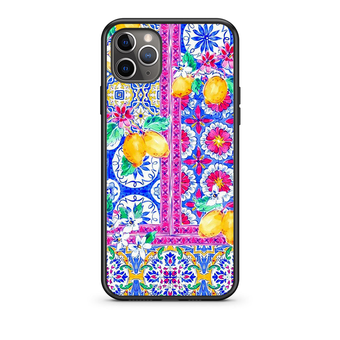 iPhone 11 Pro Retro Spring θήκη από τη Smartfits με σχέδιο στο πίσω μέρος και μαύρο περίβλημα | Smartphone case with colorful back and black bezels by Smartfits
