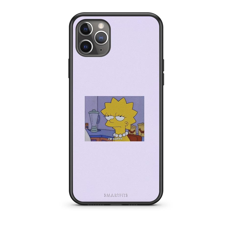 iPhone 11 Pro Max So Happy θήκη από τη Smartfits με σχέδιο στο πίσω μέρος και μαύρο περίβλημα | Smartphone case with colorful back and black bezels by Smartfits