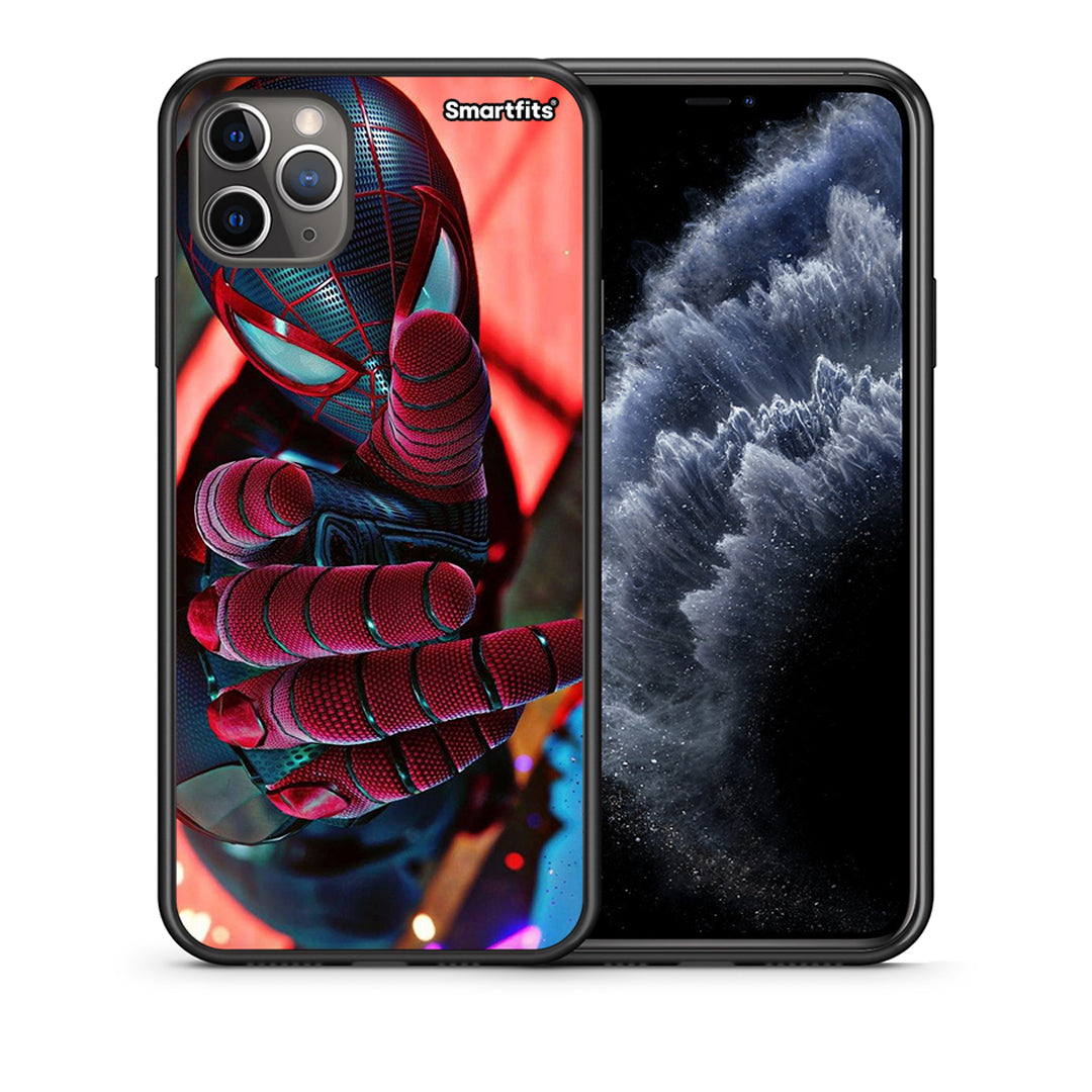 Θήκη iPhone 11 Pro Spider Hand από τη Smartfits με σχέδιο στο πίσω μέρος και μαύρο περίβλημα | iPhone 11 Pro Spider Hand case with colorful back and black bezels