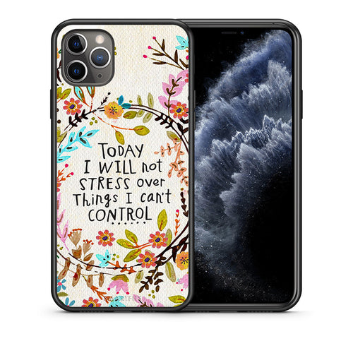 Θήκη iPhone 11 Pro Stress Over από τη Smartfits με σχέδιο στο πίσω μέρος και μαύρο περίβλημα | iPhone 11 Pro Stress Over case with colorful back and black bezels