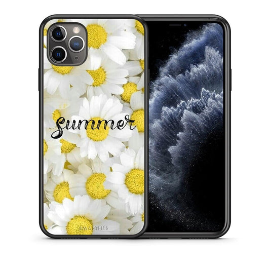 Θήκη iPhone 11 Pro Max Summer Daisies από τη Smartfits με σχέδιο στο πίσω μέρος και μαύρο περίβλημα | iPhone 11 Pro Max Summer Daisies case with colorful back and black bezels