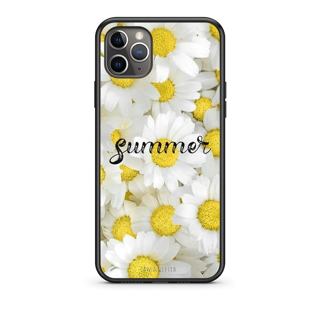 iPhone 11 Pro Max Summer Daisies Θήκη από τη Smartfits με σχέδιο στο πίσω μέρος και μαύρο περίβλημα | Smartphone case with colorful back and black bezels by Smartfits