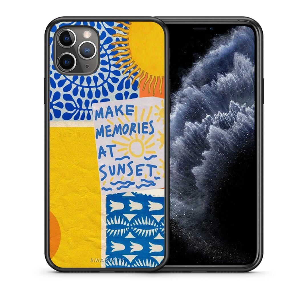 Θήκη iPhone 11 Pro Sunset Memories από τη Smartfits με σχέδιο στο πίσω μέρος και μαύρο περίβλημα | iPhone 11 Pro Sunset Memories case with colorful back and black bezels