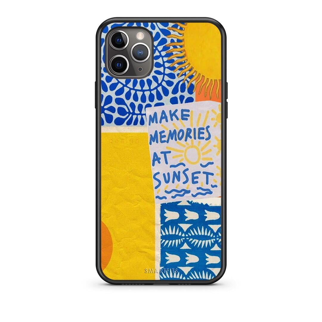 iPhone 11 Pro Sunset Memories Θήκη από τη Smartfits με σχέδιο στο πίσω μέρος και μαύρο περίβλημα | Smartphone case with colorful back and black bezels by Smartfits