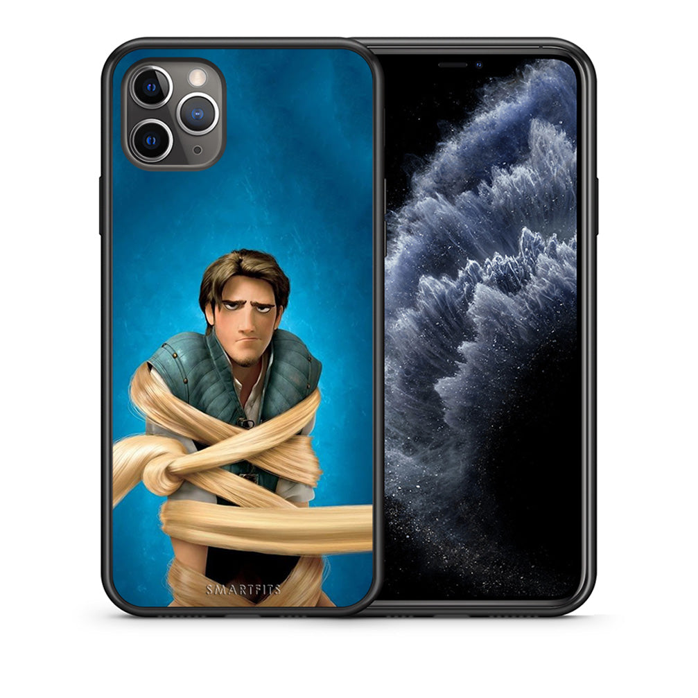 Θήκη Αγίου Βαλεντίνου iPhone 11 Pro Max Tangled 1 από τη Smartfits με σχέδιο στο πίσω μέρος και μαύρο περίβλημα | iPhone 11 Pro Max Tangled 1 case with colorful back and black bezels