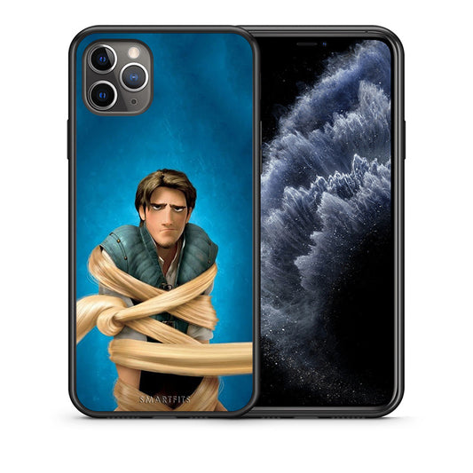 Θήκη Αγίου Βαλεντίνου iPhone 11 Pro Max Tangled 1 από τη Smartfits με σχέδιο στο πίσω μέρος και μαύρο περίβλημα | iPhone 11 Pro Max Tangled 1 case with colorful back and black bezels