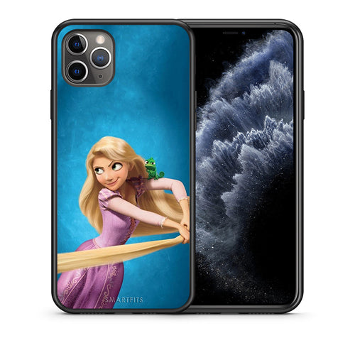 Θήκη Αγίου Βαλεντίνου iPhone 11 Pro Tangled 2 από τη Smartfits με σχέδιο στο πίσω μέρος και μαύρο περίβλημα | iPhone 11 Pro Tangled 2 case with colorful back and black bezels