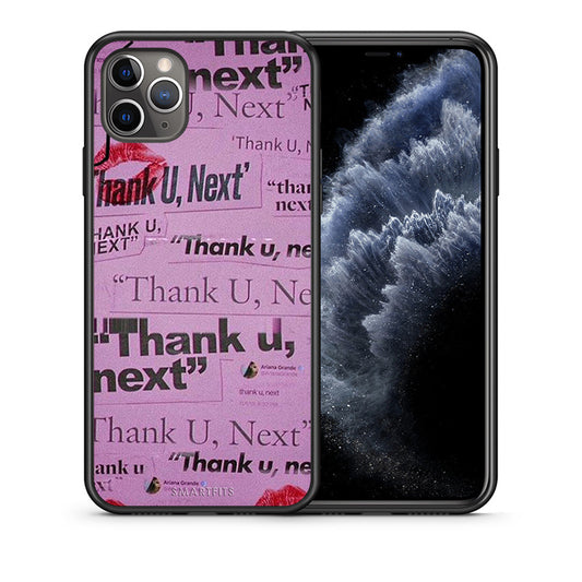 Θήκη Αγίου Βαλεντίνου iPhone 11 Pro Max Thank You Next από τη Smartfits με σχέδιο στο πίσω μέρος και μαύρο περίβλημα | iPhone 11 Pro Max Thank You Next case with colorful back and black bezels