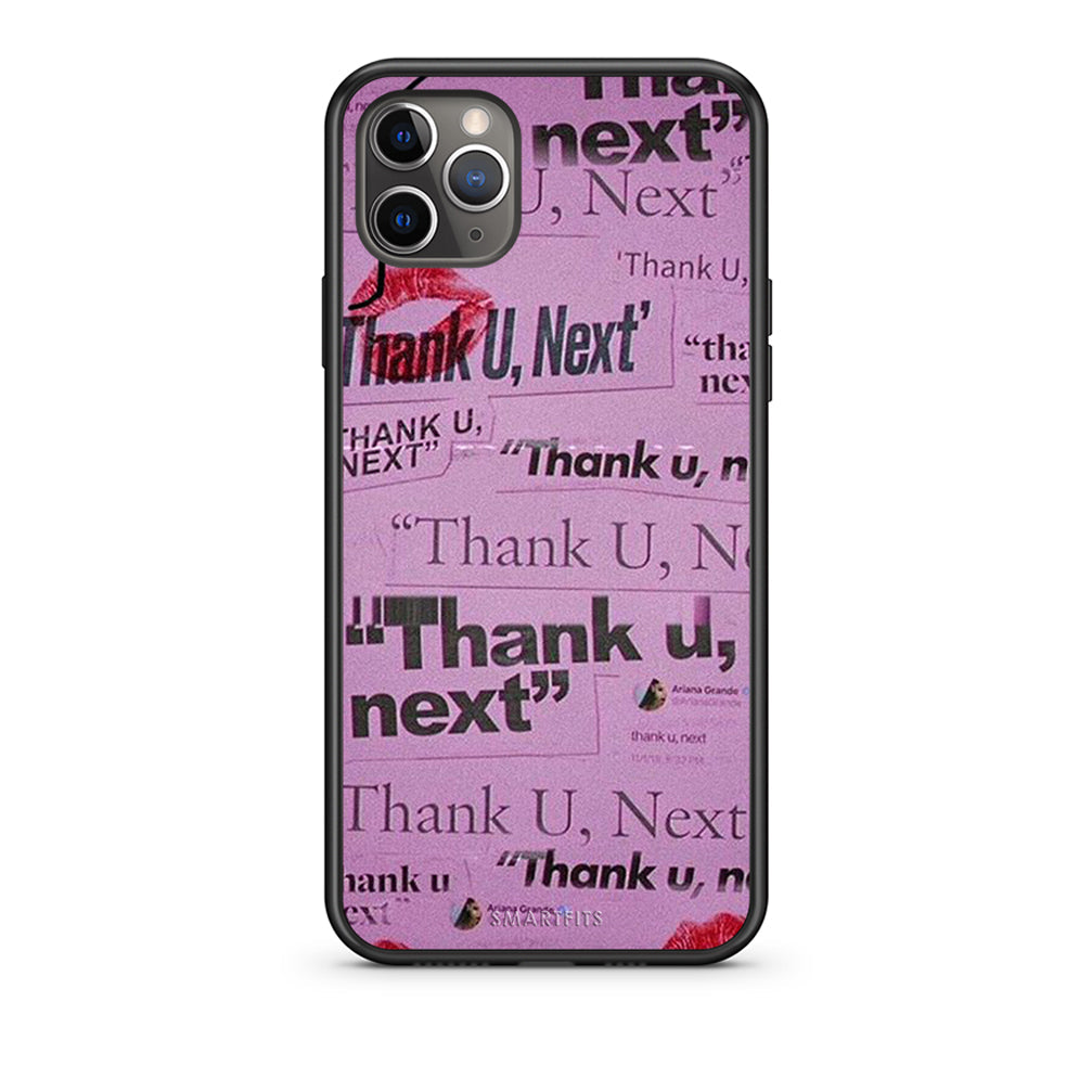iPhone 11 Pro Thank You Next Θήκη Αγίου Βαλεντίνου από τη Smartfits με σχέδιο στο πίσω μέρος και μαύρο περίβλημα | Smartphone case with colorful back and black bezels by Smartfits