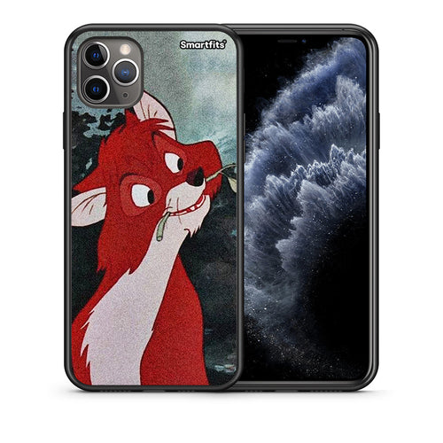 Θήκη iPhone 11 Pro Max Tod And Vixey Love 1 από τη Smartfits με σχέδιο στο πίσω μέρος και μαύρο περίβλημα | iPhone 11 Pro Max Tod And Vixey Love 1 case with colorful back and black bezels