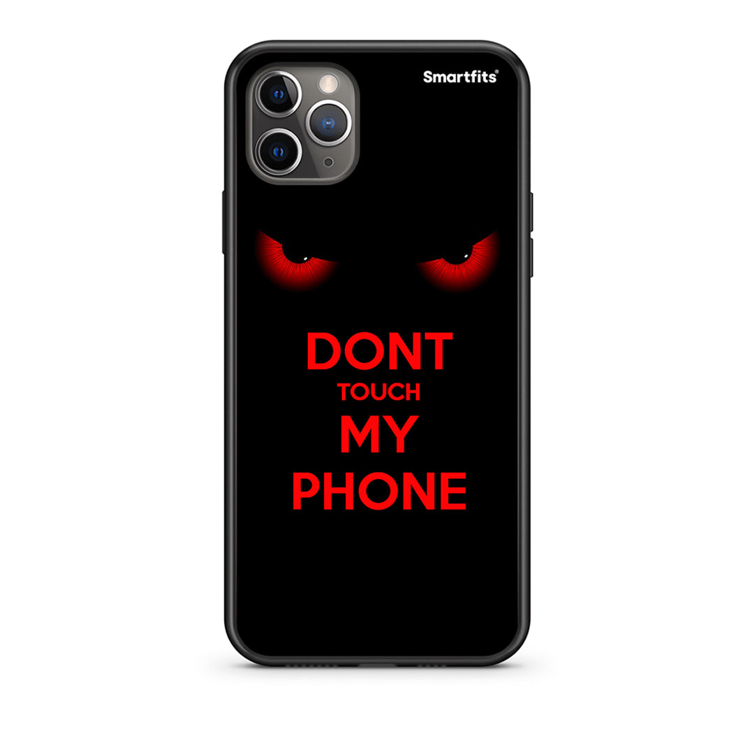 iPhone 11 Pro Max Touch My Phone Θήκη από τη Smartfits με σχέδιο στο πίσω μέρος και μαύρο περίβλημα | Smartphone case with colorful back and black bezels by Smartfits