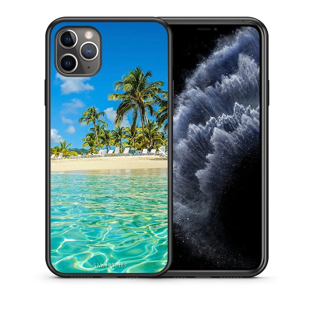 Θήκη iPhone 11 Pro Tropical Vibes από τη Smartfits με σχέδιο στο πίσω μέρος και μαύρο περίβλημα | iPhone 11 Pro Tropical Vibes case with colorful back and black bezels