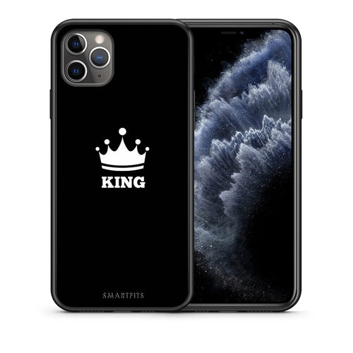 Θήκη iPhone 11 Pro Max King Valentine από τη Smartfits με σχέδιο στο πίσω μέρος και μαύρο περίβλημα | iPhone 11 Pro Max King Valentine case with colorful back and black bezels