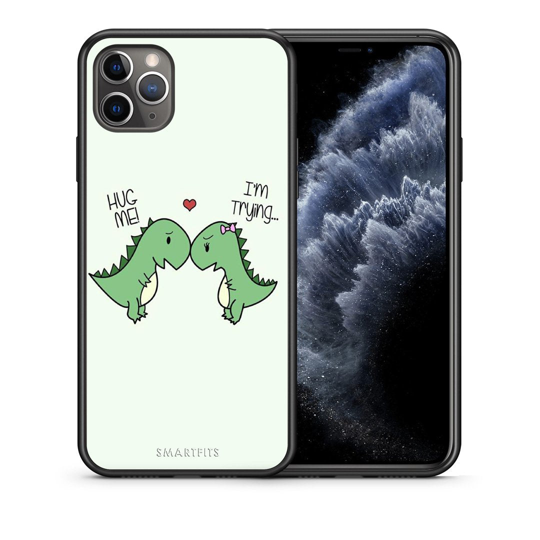 Θήκη iPhone 11 Pro Max Rex Valentine από τη Smartfits με σχέδιο στο πίσω μέρος και μαύρο περίβλημα | iPhone 11 Pro Max Rex Valentine case with colorful back and black bezels
