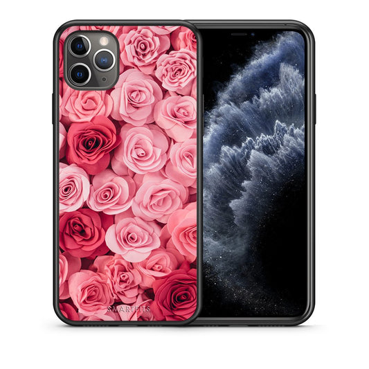 Θήκη iPhone 11 Pro Max RoseGarden Valentine από τη Smartfits με σχέδιο στο πίσω μέρος και μαύρο περίβλημα | iPhone 11 Pro Max RoseGarden Valentine case with colorful back and black bezels