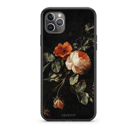 Thumbnail for iPhone 11 Pro Max Vintage Roses θήκη από τη Smartfits με σχέδιο στο πίσω μέρος και μαύρο περίβλημα | Smartphone case with colorful back and black bezels by Smartfits