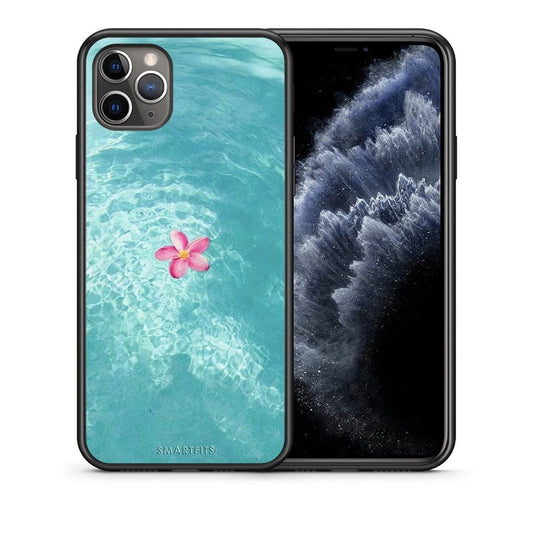 Θήκη iPhone 11 Pro Max Water Flower από τη Smartfits με σχέδιο στο πίσω μέρος και μαύρο περίβλημα | iPhone 11 Pro Max Water Flower case with colorful back and black bezels