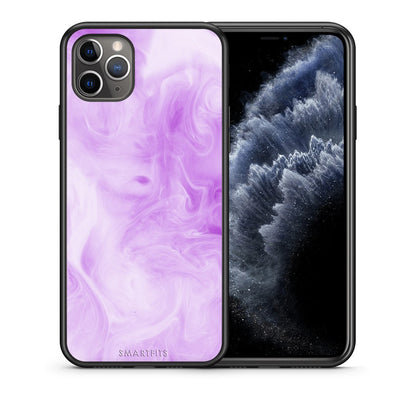 Θήκη iPhone 11 Pro Max Lavender Watercolor από τη Smartfits με σχέδιο στο πίσω μέρος και μαύρο περίβλημα | iPhone 11 Pro Max Lavender Watercolor case with colorful back and black bezels