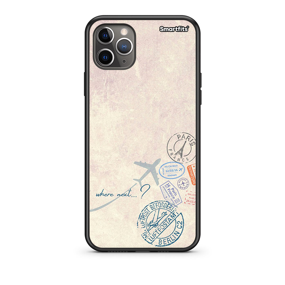 iPhone 11 Pro Where Next Θήκη από τη Smartfits με σχέδιο στο πίσω μέρος και μαύρο περίβλημα | Smartphone case with colorful back and black bezels by Smartfits
