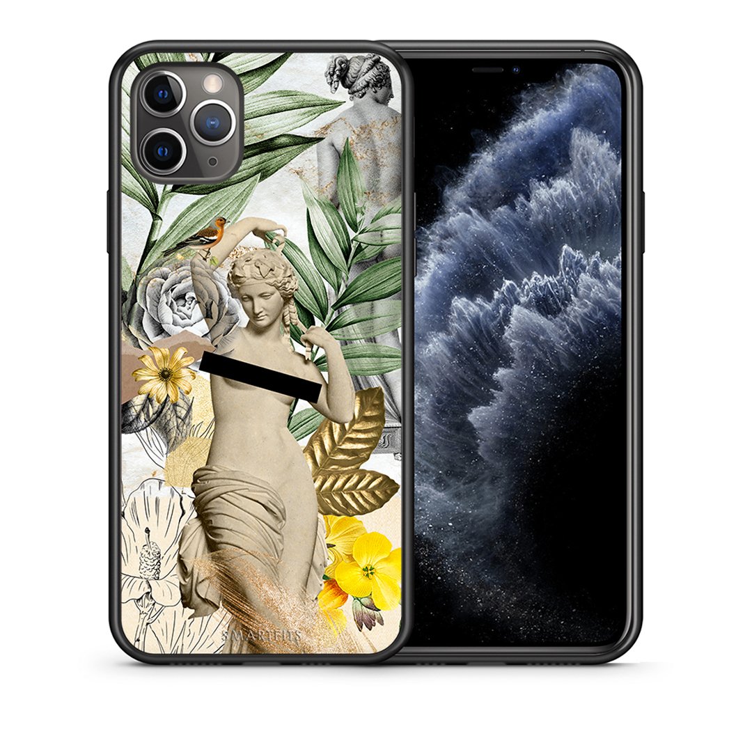 Θήκη iPhone 11 Pro Max Woman Statue από τη Smartfits με σχέδιο στο πίσω μέρος και μαύρο περίβλημα | iPhone 11 Pro Max Woman Statue case with colorful back and black bezels