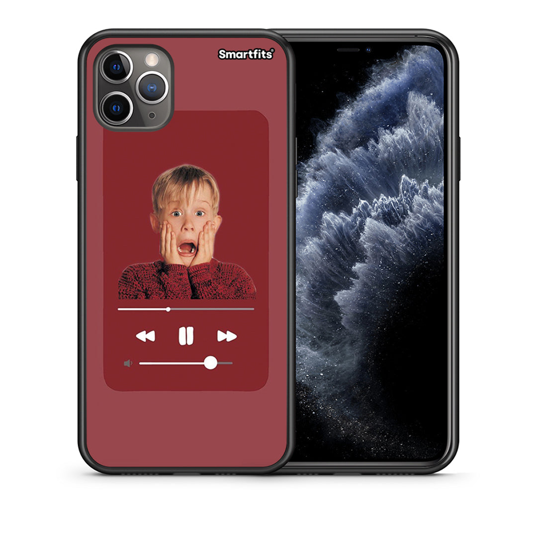 Θήκη iPhone 11 Pro Xmas Alone Music από τη Smartfits με σχέδιο στο πίσω μέρος και μαύρο περίβλημα | iPhone 11 Pro Xmas Alone Music case with colorful back and black bezels