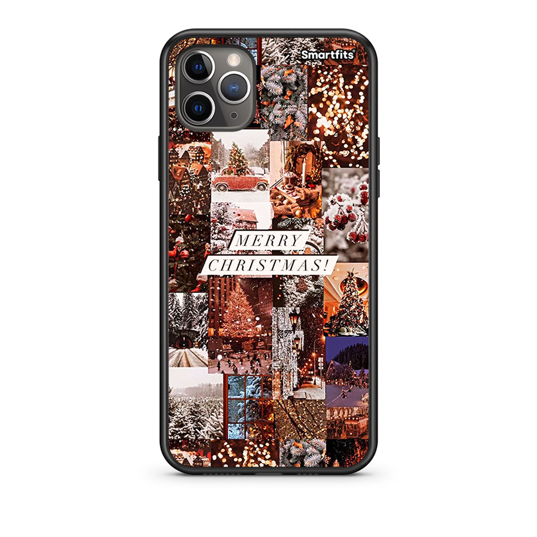 iPhone 11 Pro Xmas Collage θήκη από τη Smartfits με σχέδιο στο πίσω μέρος και μαύρο περίβλημα | Smartphone case with colorful back and black bezels by Smartfits