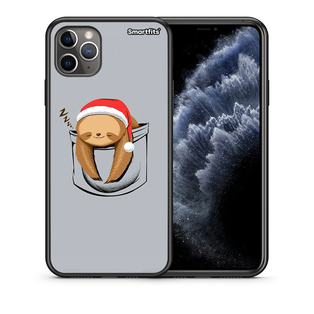 Θήκη iPhone 11 Pro Xmas Zzzz από τη Smartfits με σχέδιο στο πίσω μέρος και μαύρο περίβλημα | iPhone 11 Pro Xmas Zzzz case with colorful back and black bezels