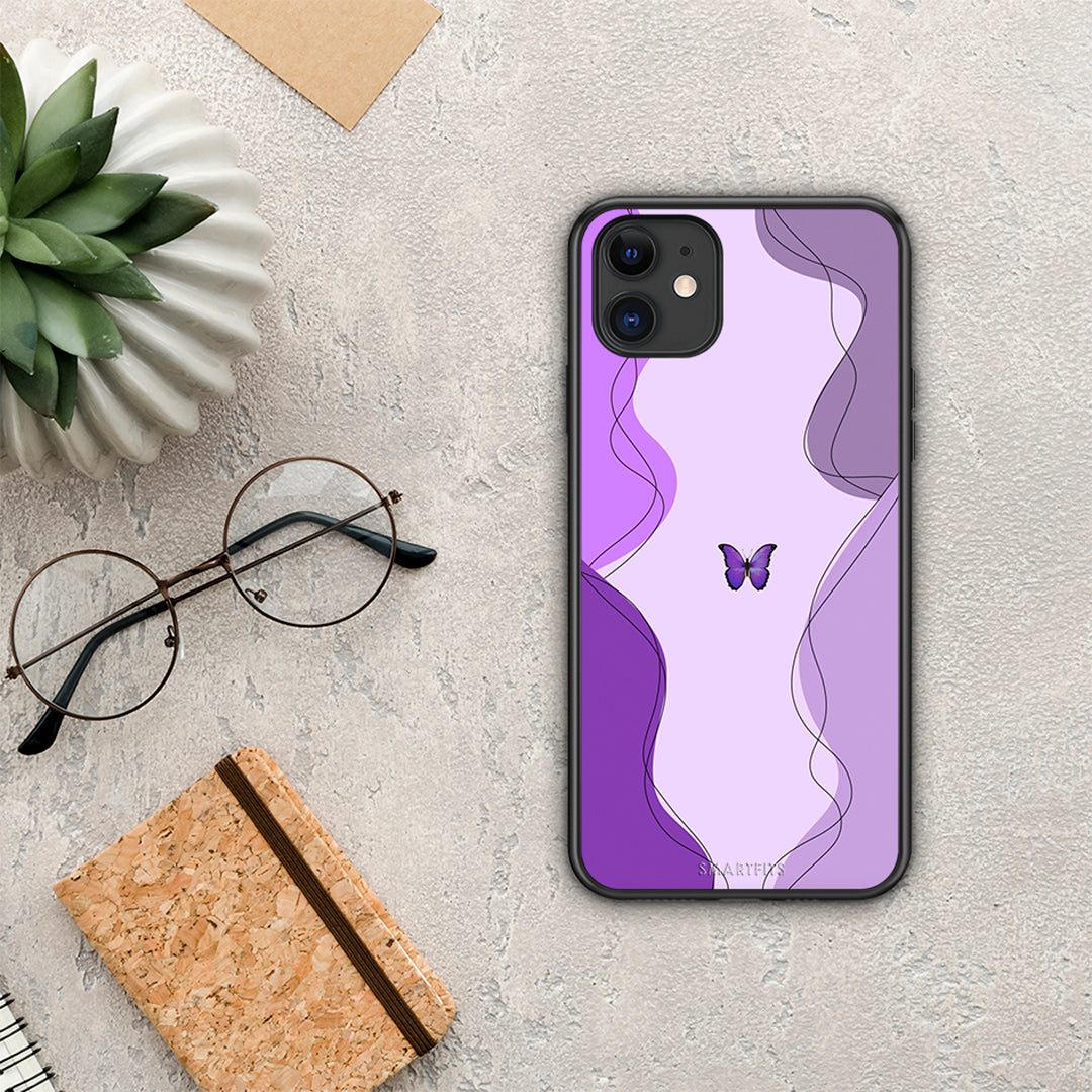 Purple Mariposa - iPhone 11 θήκη
