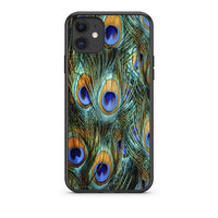Thumbnail for iPhone 11 Real Peacock Feathers θήκη από τη Smartfits με σχέδιο στο πίσω μέρος και μαύρο περίβλημα | Smartphone case with colorful back and black bezels by Smartfits