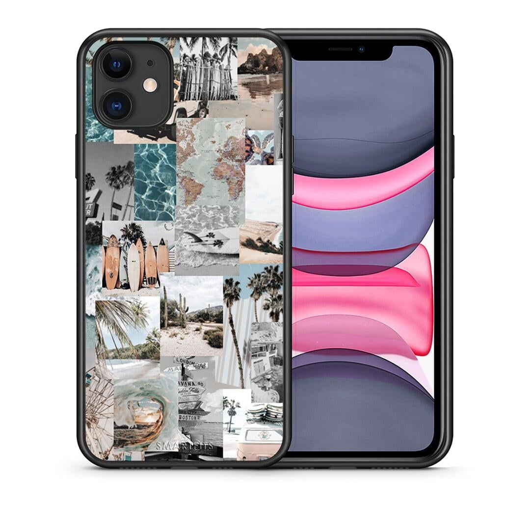 Θήκη iPhone 11 Retro Beach Life από τη Smartfits με σχέδιο στο πίσω μέρος και μαύρο περίβλημα | iPhone 11 Retro Beach Life case with colorful back and black bezels
