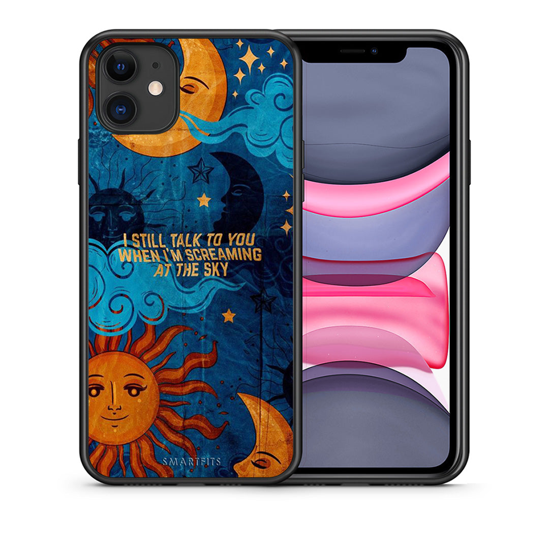 Θήκη iPhone 11 Screaming Sky από τη Smartfits με σχέδιο στο πίσω μέρος και μαύρο περίβλημα | iPhone 11 Screaming Sky case with colorful back and black bezels