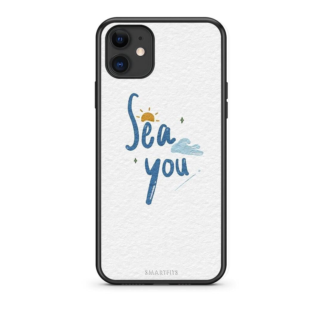 iPhone 11 Sea You Θήκη από τη Smartfits με σχέδιο στο πίσω μέρος και μαύρο περίβλημα | Smartphone case with colorful back and black bezels by Smartfits