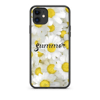 Thumbnail for iPhone 11 Summer Daisies Θήκη από τη Smartfits με σχέδιο στο πίσω μέρος και μαύρο περίβλημα | Smartphone case with colorful back and black bezels by Smartfits