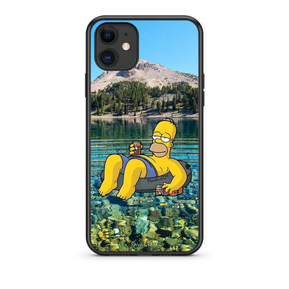 iPhone 11 Summer Happiness Θήκη από τη Smartfits με σχέδιο στο πίσω μέρος και μαύρο περίβλημα | Smartphone case with colorful back and black bezels by Smartfits