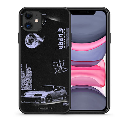 Θήκη Αγίου Βαλεντίνου iPhone 11 Tokyo Drift από τη Smartfits με σχέδιο στο πίσω μέρος και μαύρο περίβλημα | iPhone 11 Tokyo Drift case with colorful back and black bezels
