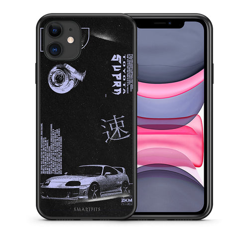 Θήκη Αγίου Βαλεντίνου iPhone 11 Tokyo Drift από τη Smartfits με σχέδιο στο πίσω μέρος και μαύρο περίβλημα | iPhone 11 Tokyo Drift case with colorful back and black bezels