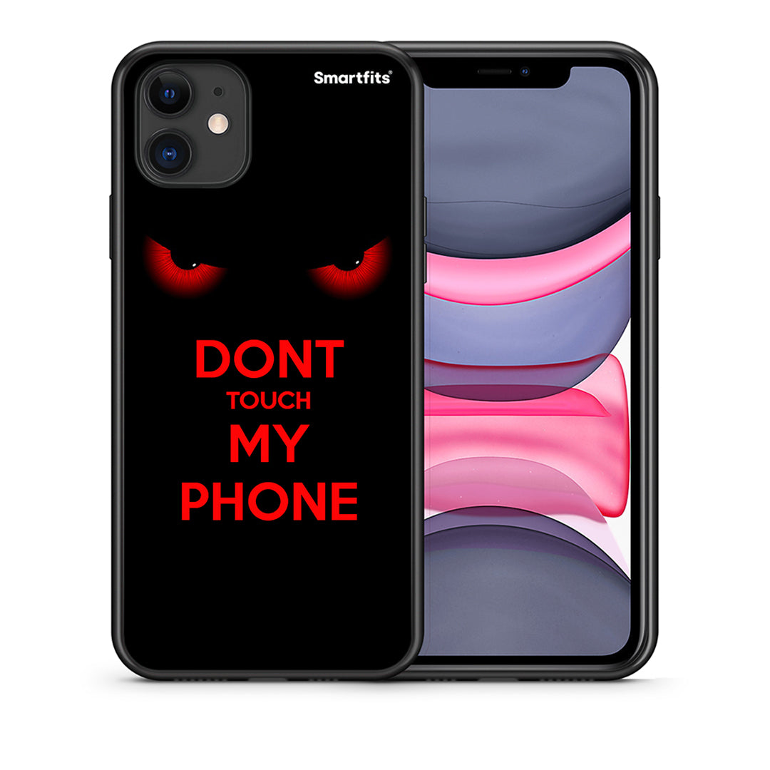 Θήκη iPhone 11 Touch My Phone από τη Smartfits με σχέδιο στο πίσω μέρος και μαύρο περίβλημα | iPhone 11 Touch My Phone case with colorful back and black bezels