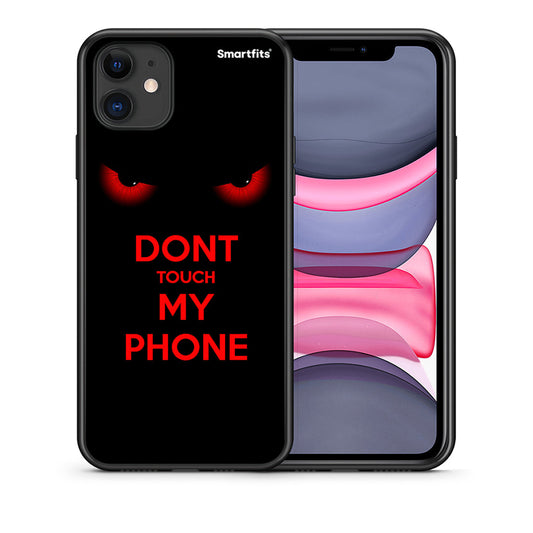 Θήκη iPhone 11 Touch My Phone από τη Smartfits με σχέδιο στο πίσω μέρος και μαύρο περίβλημα | iPhone 11 Touch My Phone case with colorful back and black bezels